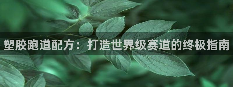 谈球吧APP开元：塑胶跑道配方：打造世界级赛道的终极指南