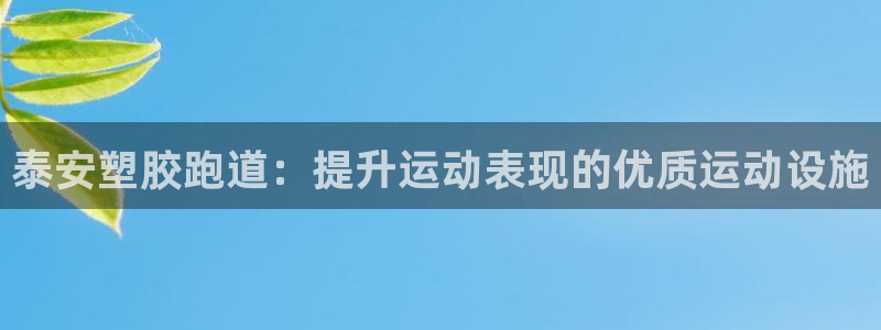谈球吧-体育赛事：泰安塑胶跑道：提升运动表现的优质运动设施